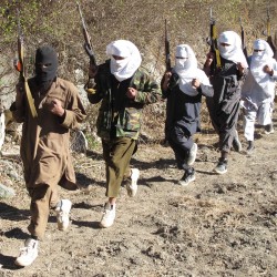 Pakistani Talibans get military training at the Pak-Afghan border in South Waziristan